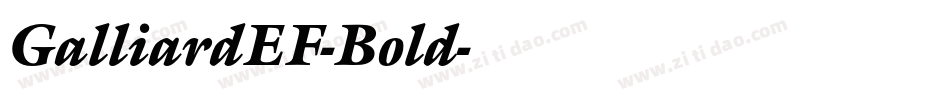 GalliardEF-Bold字体转换