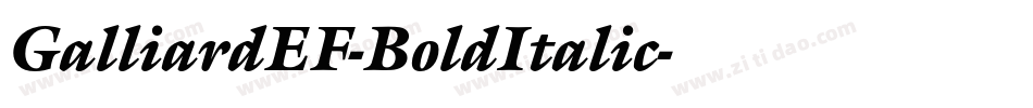 GalliardEF-BoldItalic字体转换