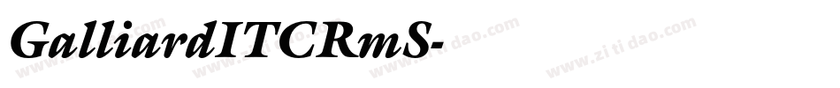 GalliardITCRmS字体转换
