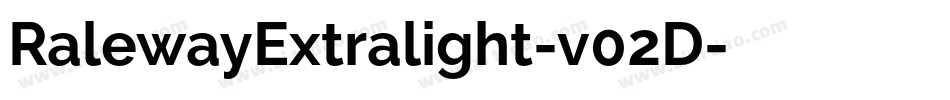 RalewayExtralight-v02D字体转换