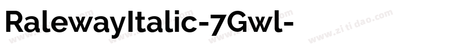 RalewayItalic-7Gwl字体转换