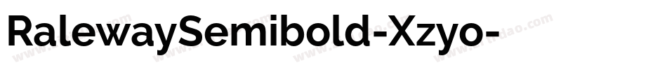RalewaySemibold-Xzyo字体转换