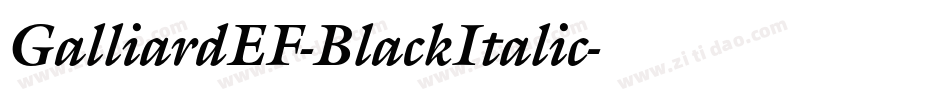 GalliardEF-BlackItalic字体转换
