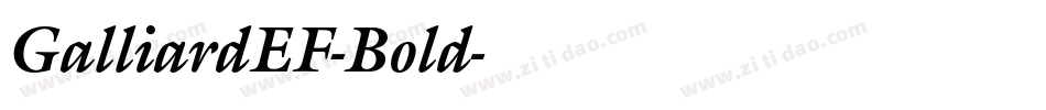 GalliardEF-Bold字体转换