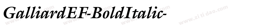 GalliardEF-BoldItalic字体转换