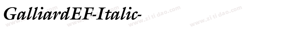 GalliardEF-Italic字体转换