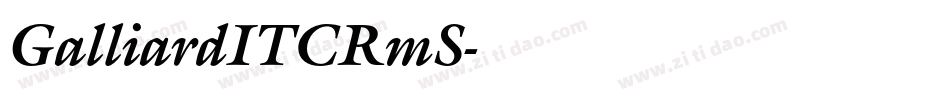 GalliardITCRmS字体转换