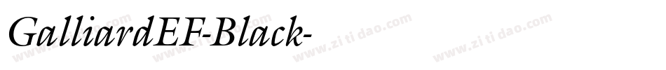 GalliardEF-Black字体转换