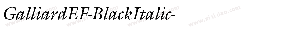GalliardEF-BlackItalic字体转换