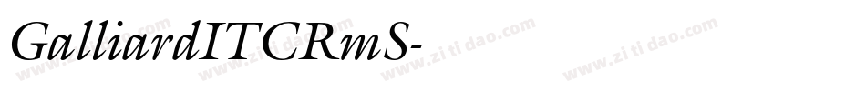 GalliardITCRmS字体转换