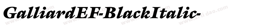 GalliardEF-BlackItalic字体转换