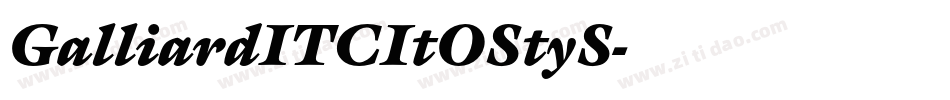 GalliardITCItOStyS字体转换
