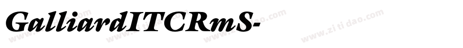 GalliardITCRmS字体转换
