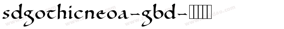SDGothicNeoa-gBd字体转换