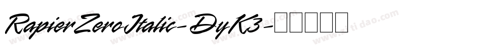 RapierZeroItalic-DyK3字体转换