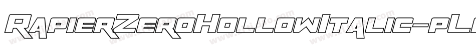 RapierZeroHollowItalic-pLrD字体转换