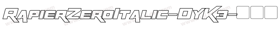 RapierZeroItalic-DyK3字体转换