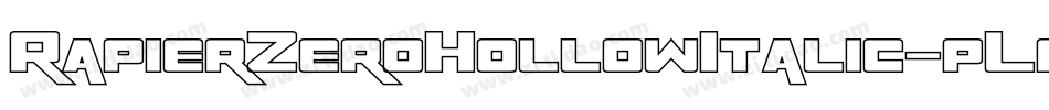 RapierZeroHollowItalic-pLrD字体转换