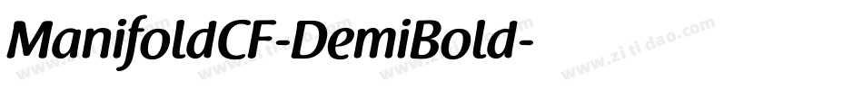 ManifoldCF-DemiBold字体转换