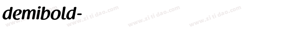 demibold字体转换