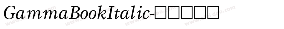 GammaBookItalic字体转换