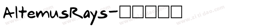 AltemusRays字体转换