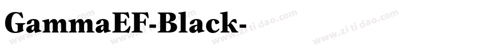 GammaEF-Black字体转换
