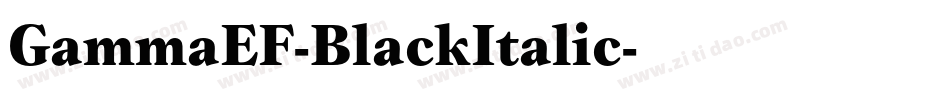 GammaEF-BlackItalic字体转换