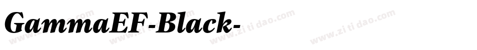 GammaEF-Black字体转换