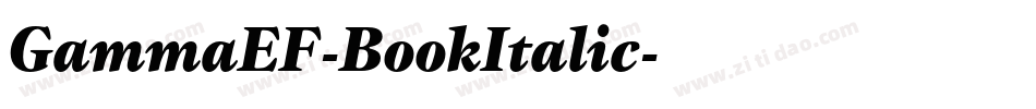 GammaEF-BookItalic字体转换