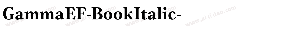 GammaEF-BookItalic字体转换