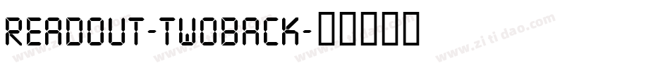 Readout-TwoBack字体转换