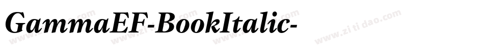GammaEF-BookItalic字体转换