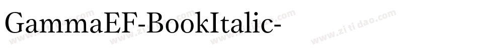 GammaEF-BookItalic字体转换
