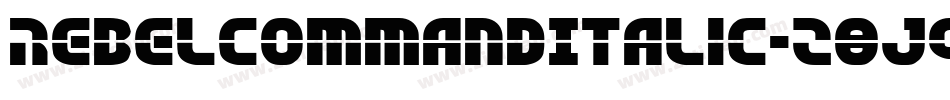 RebelCommandItalic-z8J90字体转换