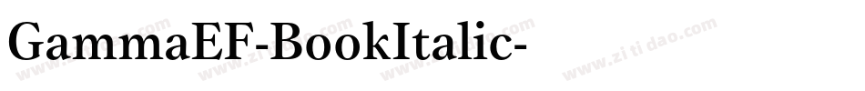 GammaEF-BookItalic字体转换