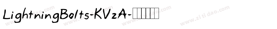 LightningBolts-KVzA字体转换