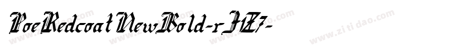 PoeRedcoatNewBold-rJZ7字体转换