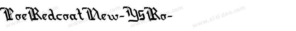 PoeRedcoatNew-Y5Ro字体转换