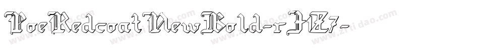PoeRedcoatNewBold-rJZ7字体转换