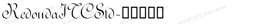 RedondaITCStd字体转换