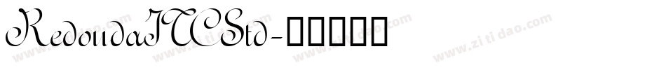 RedondaITCStd字体转换