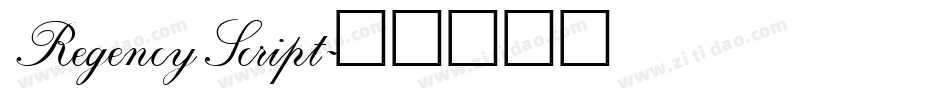 RegencyScript字体转换