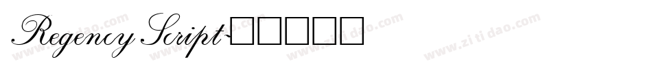 RegencyScript字体转换