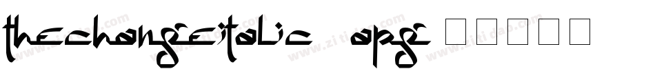 TheChangeItalic-8APg字体转换