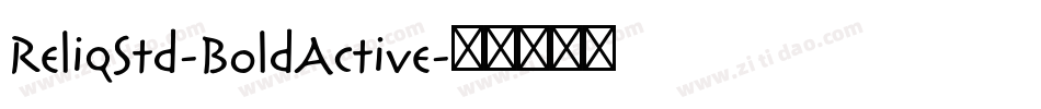 ReliqStd-BoldActive字体转换