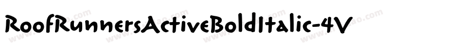 RoofRunnersActiveBoldItalic-4Vv6字体转换