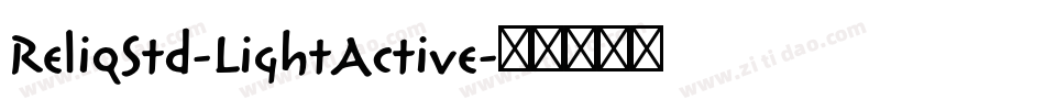 ReliqStd-LightActive字体转换