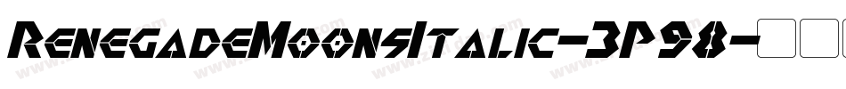 RenegadeMoonsItalic-3P98字体转换