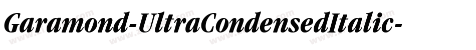 Garamond-UltraCondensedItalic字体转换